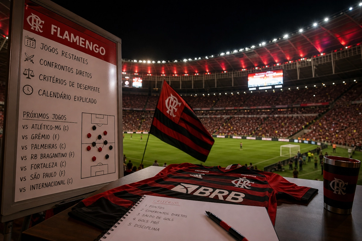 Tabela do Flamengo: jogos restantes, confrontos diretos, critérios e calendário explicado
