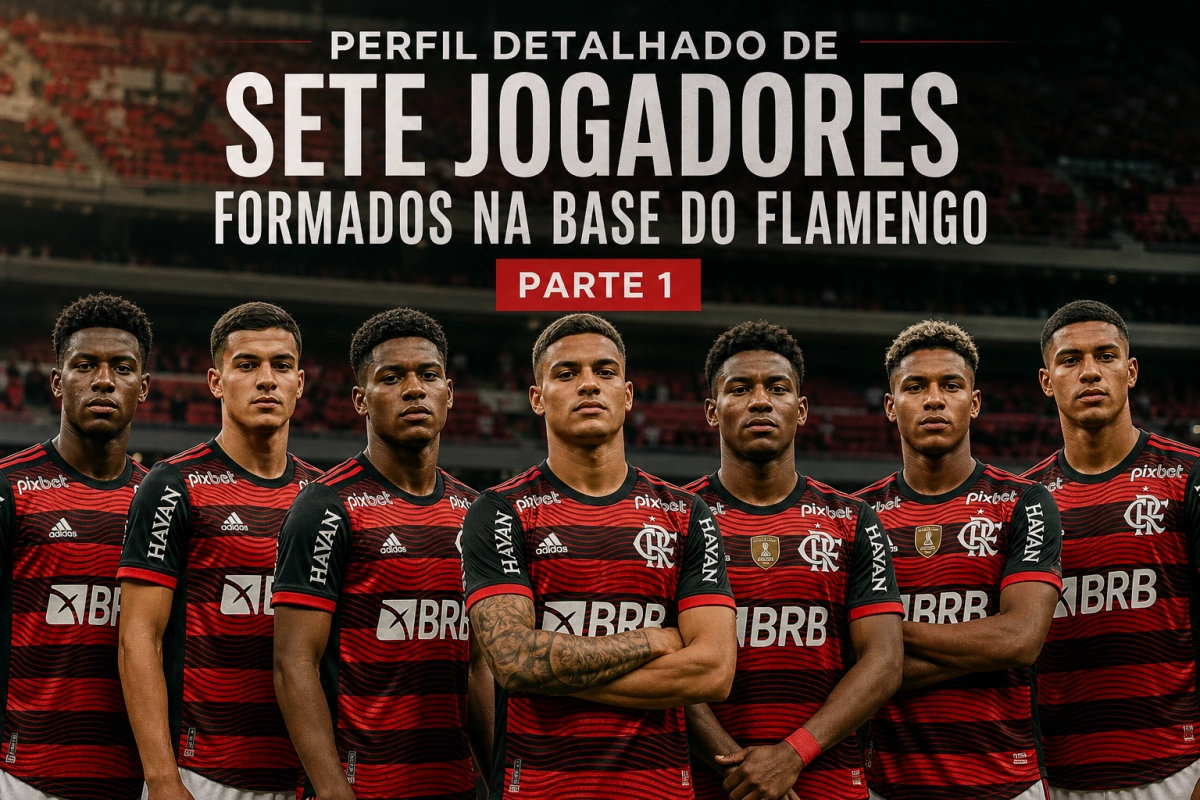 Perfil detalhado de sete jogadores formados na base do Flamengo — Parte 1