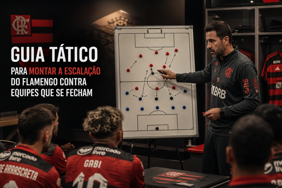Guia tático para montar a escalação do Flamengo contra equipes que se fecham