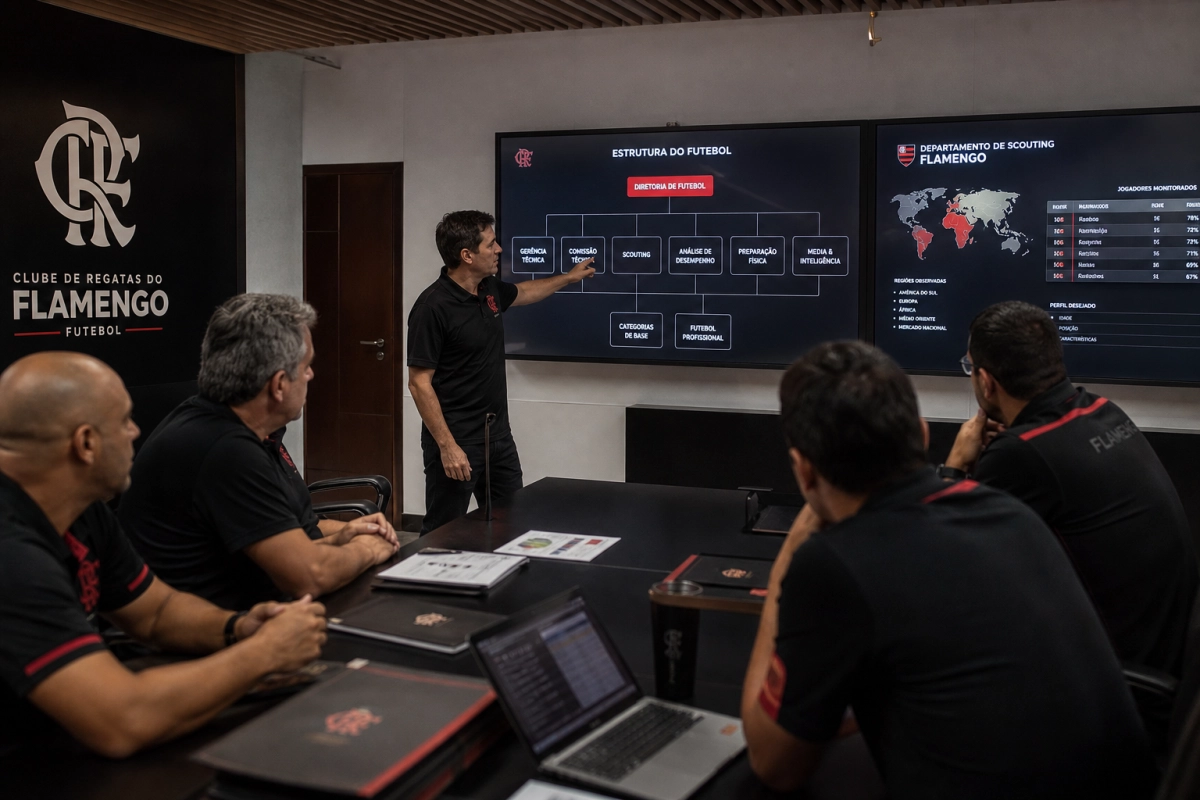 Análise da estrutura de futebol do Clube de Regatas do Flamengo: organograma, diretoria e scouting
